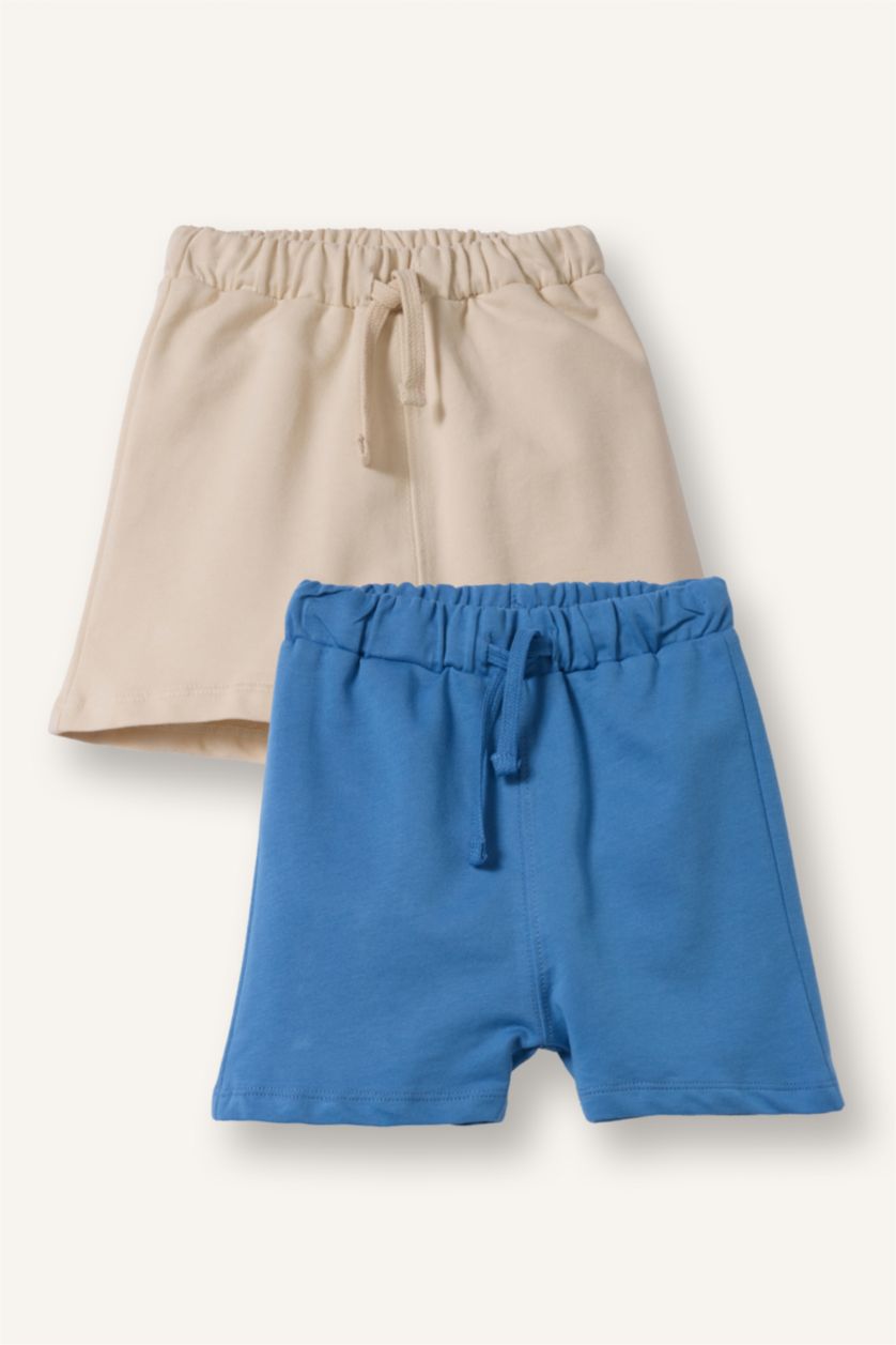 Baby Boys Dark Blue Regular Fit Elastic Band Shorts