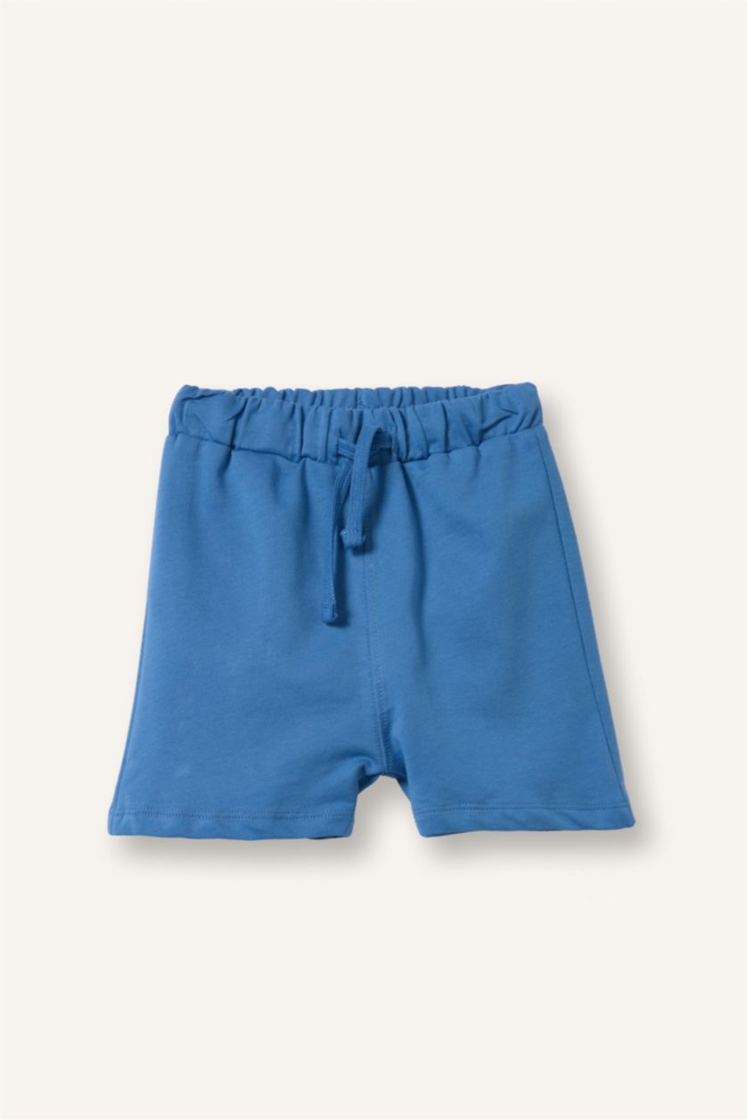 Baby Boys Dark Blue Regular Fit Elastic Band Shorts