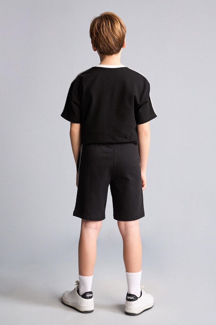 GARÇONS Noir Short au-dessus du genou Coupe régulière pour garçon