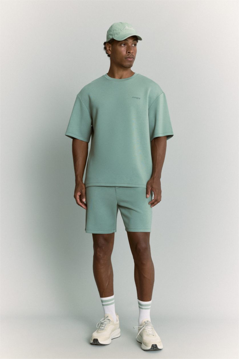 Мужчины Светло-зеленый Футболка Boxy Fit