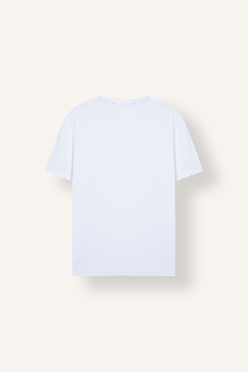 MESHKUJ White Ultra Soft Standard Fit Crew Neck T-Shirt