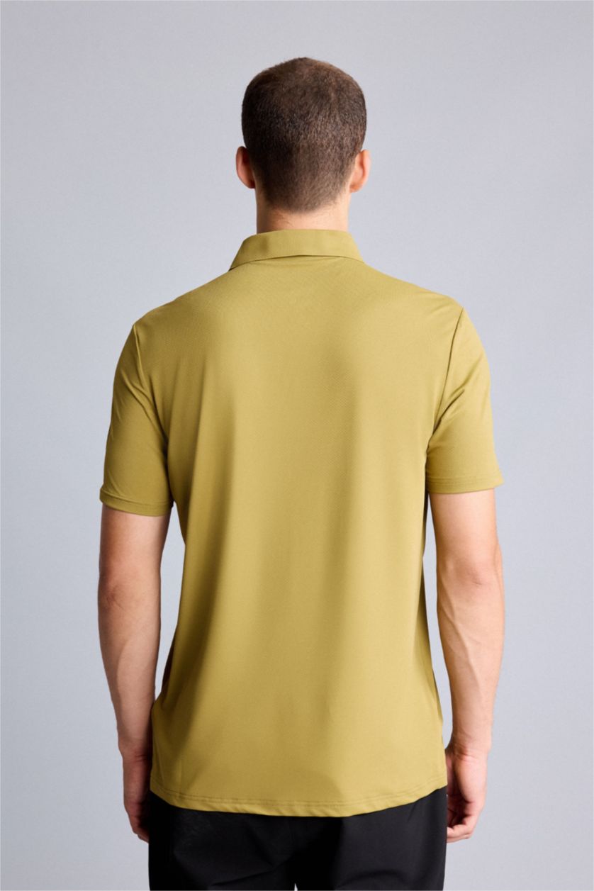 MAN Olive Standard Fit Short Sleeve Polo T-Shirt
