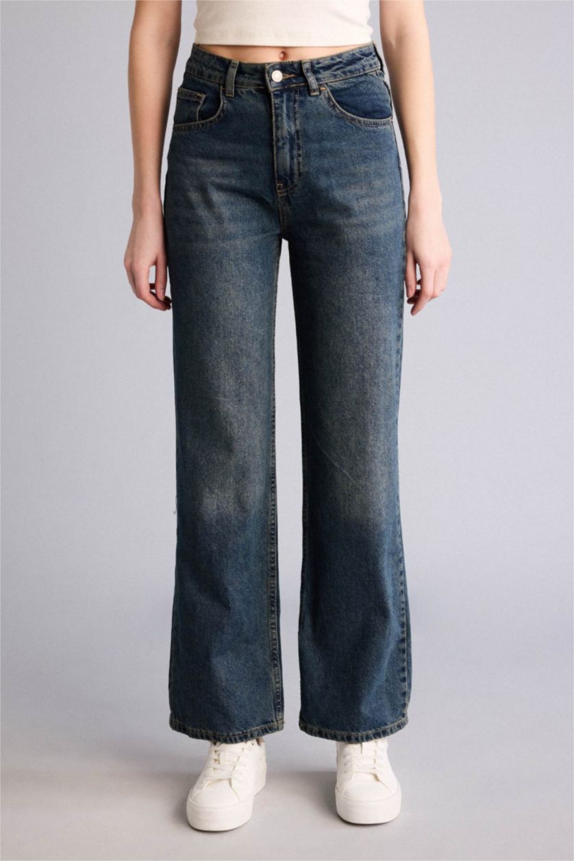 WOMAN Blue Denim Trousers