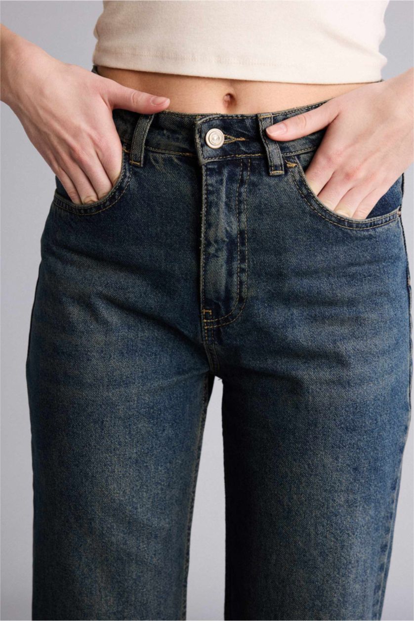 WOMAN Blue Denim Trousers
