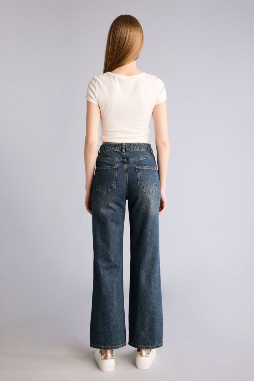 WOMAN Blue Denim Trousers
