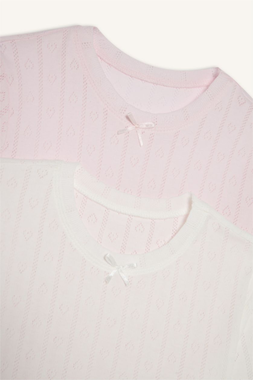 GIRLS & TEENS Light Pink تانك توب بناتي قصة عادية - قطعتين