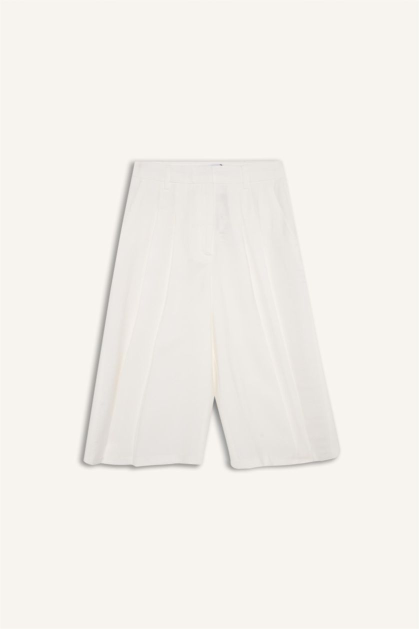 FEMME Écru Short en Tencel taille normale Afra x Defacto