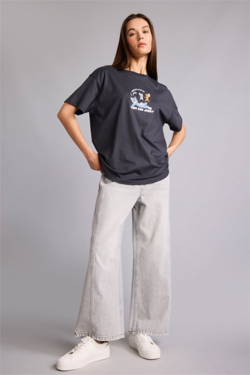 Женщины Антрацит Футболка Oversize