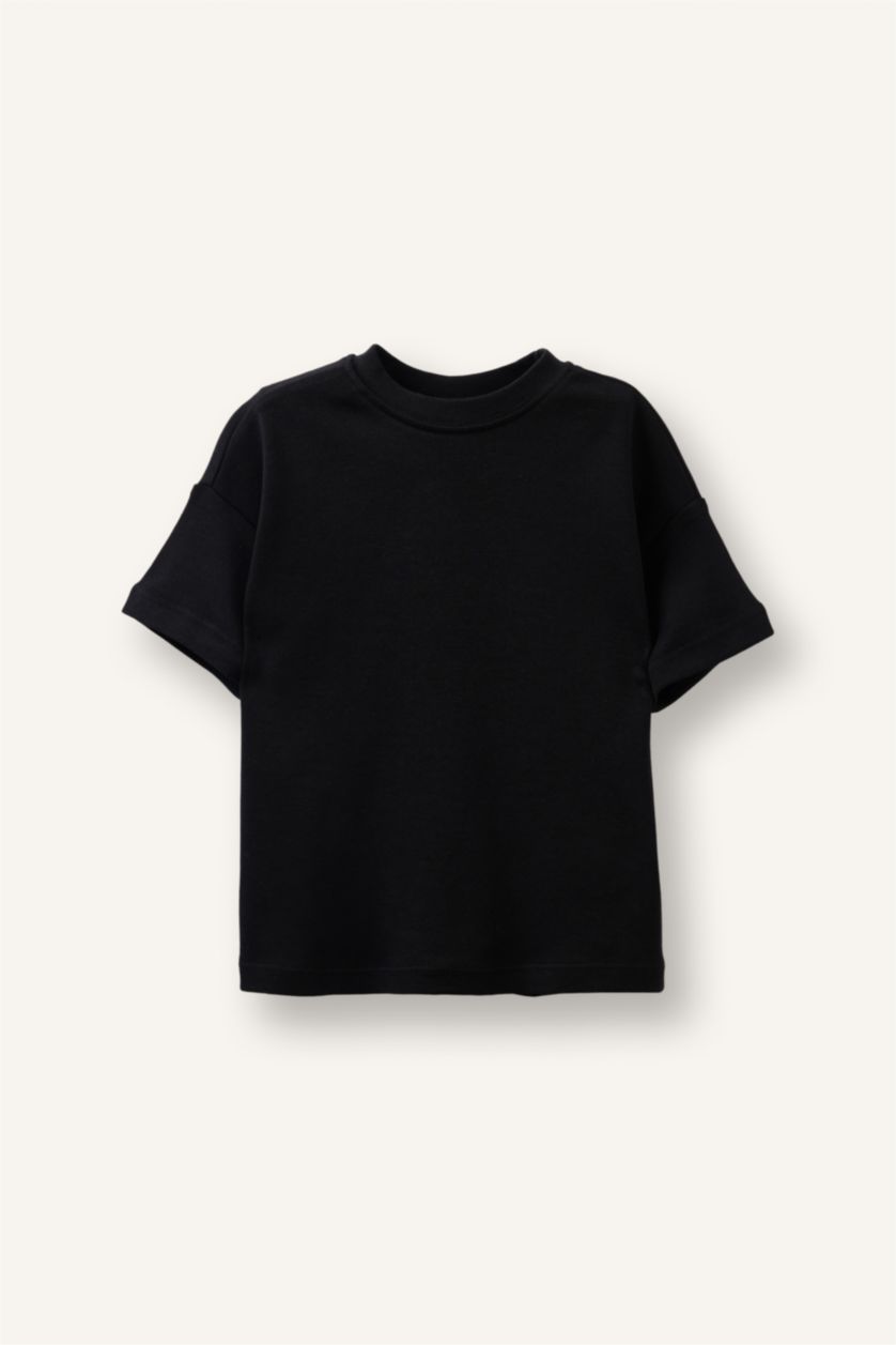Baby Boys Black Baby Girl Regular Fit T-Shirt