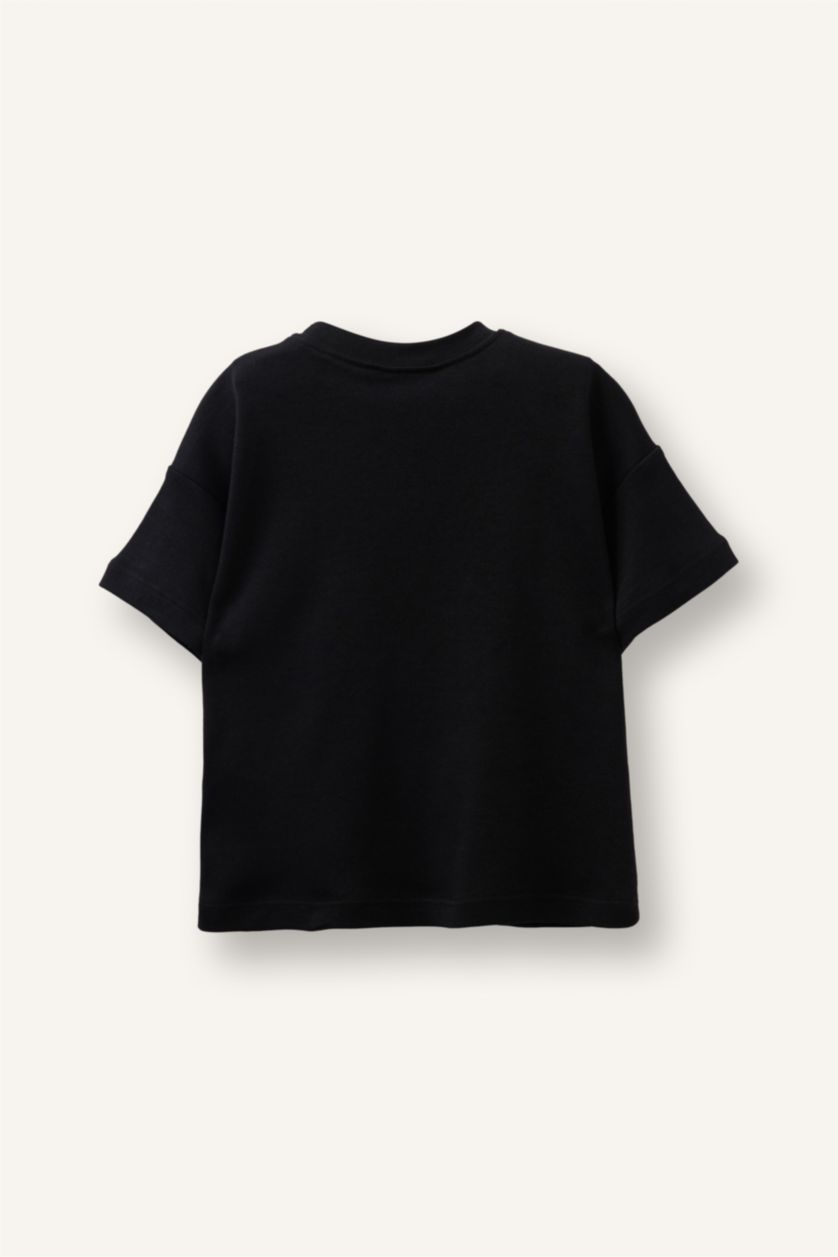 Baby Boys Black Baby Girl Regular Fit T-Shirt