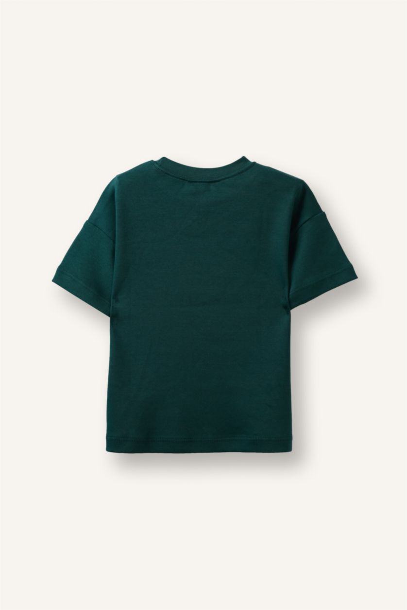 Baby Boys Dark Green Baby Girl Regular Fit T-Shirt