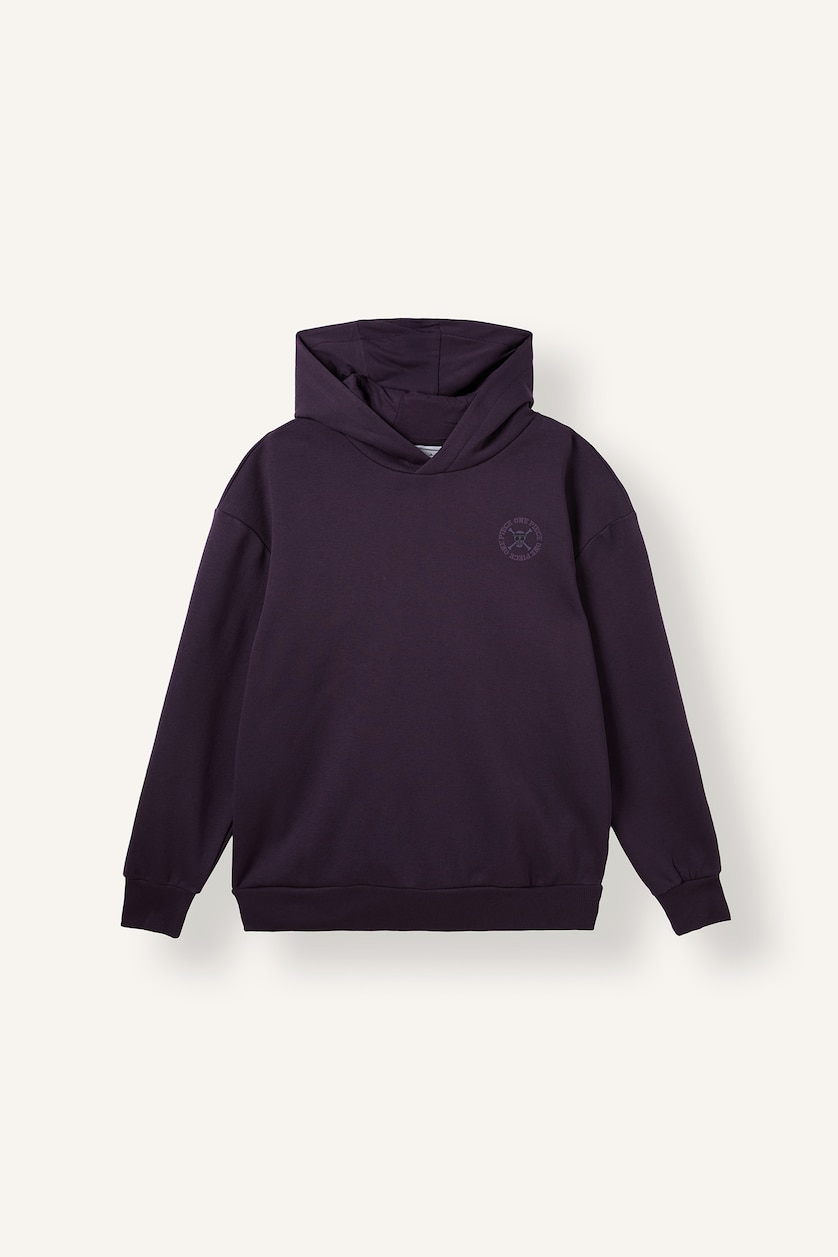 Men Purple Boxy Fit Thick Sweatshirt Fabric Sweatshirt