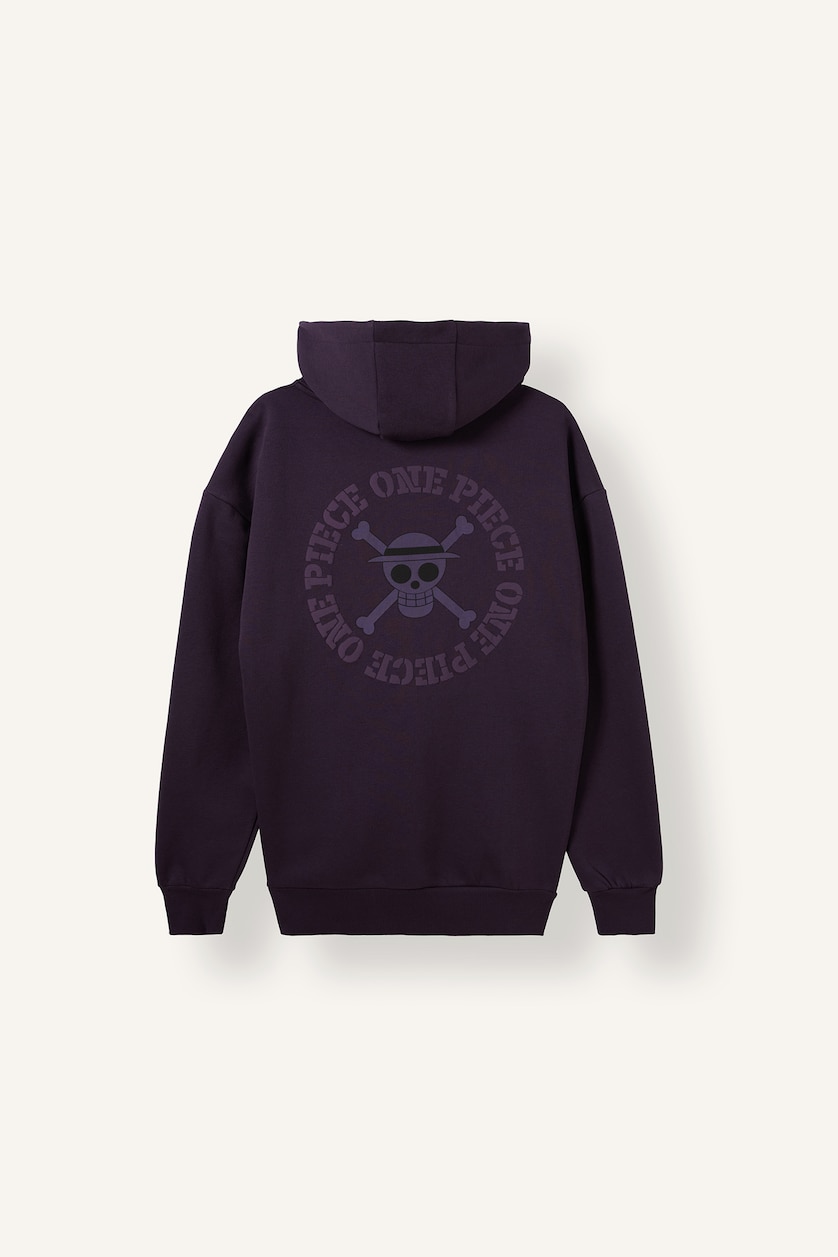 Men Purple Boxy Fit Thick Sweatshirt Fabric Sweatshirt