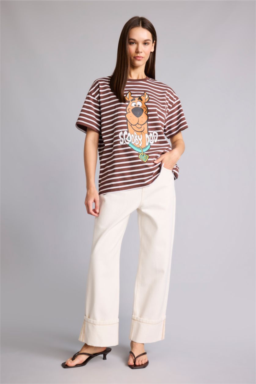 Women Brown Oversize Fit Short Sleeve T-Shirt