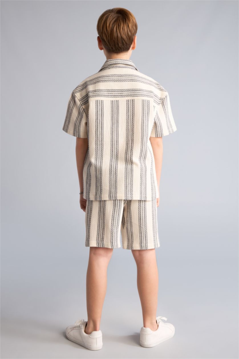 Erkek Çocuk - Genç Erkek Ekru Oversize Polo Tişört Erkek Çocuk