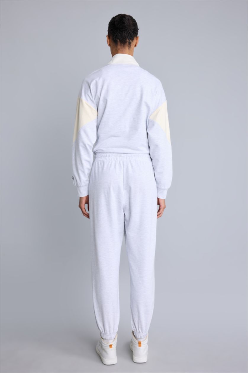 WOMAN Light Grey Melange jogger Trousers