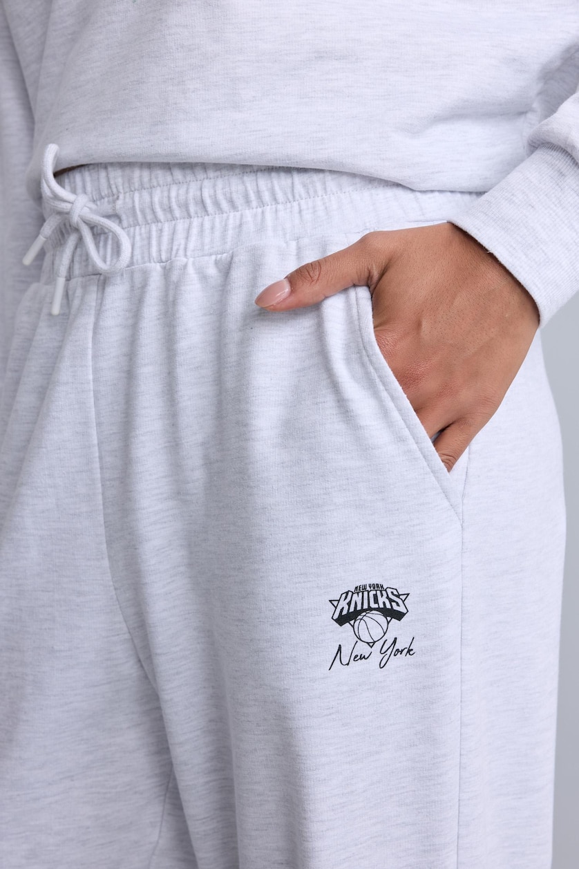 WOMAN Light Grey Melange NBA New York Knicks Jogger Fit Standard Length Sweatpants