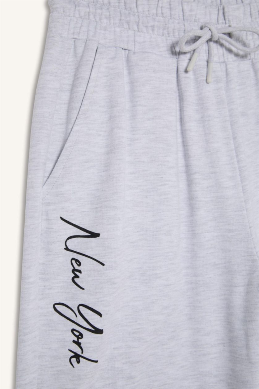 WOMAN Light Grey Melange jogger Trousers