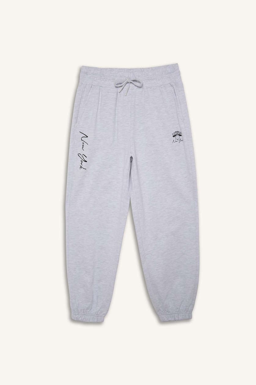 WOMAN Light Grey Melange NBA New York Knicks Jogger Fit Standard Length Sweatpants