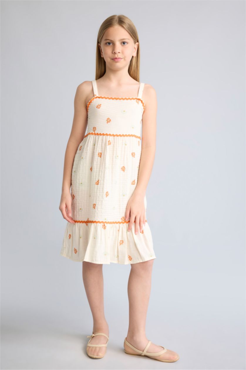 Young Girls - Teen Girls Ecru Sleeveless Woven Dress