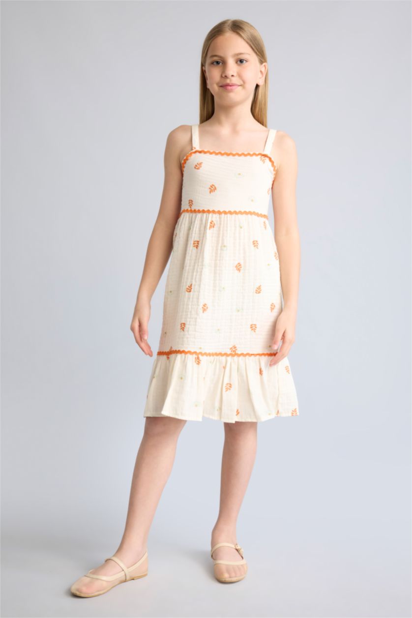 Young Girls - Teen Girls Ecru Sleeveless Woven Dress