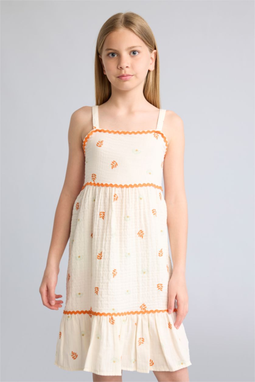 Young Girls - Teen Girls Ecru Sleeveless Woven Dress