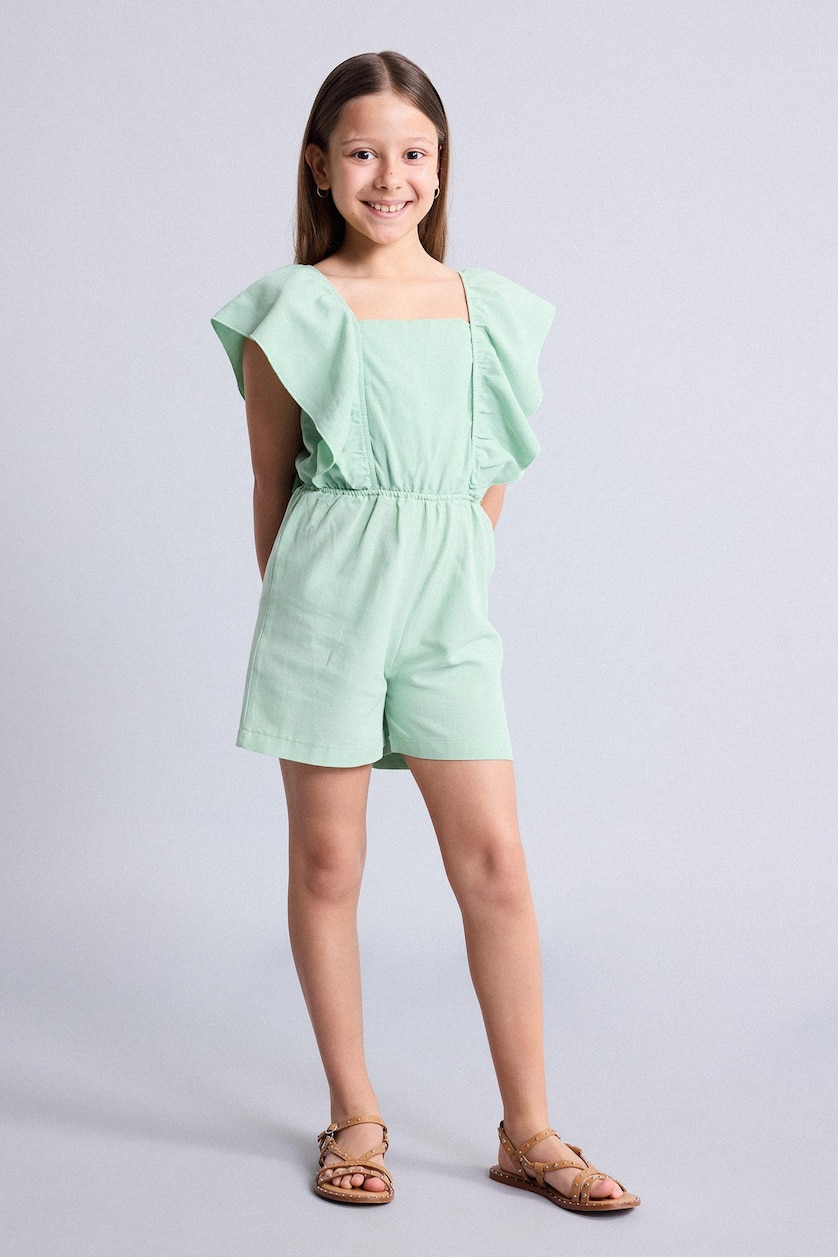 GIRLS & TEENS BRIGHT GREEN جمبسوت ذو مظهر كتاني