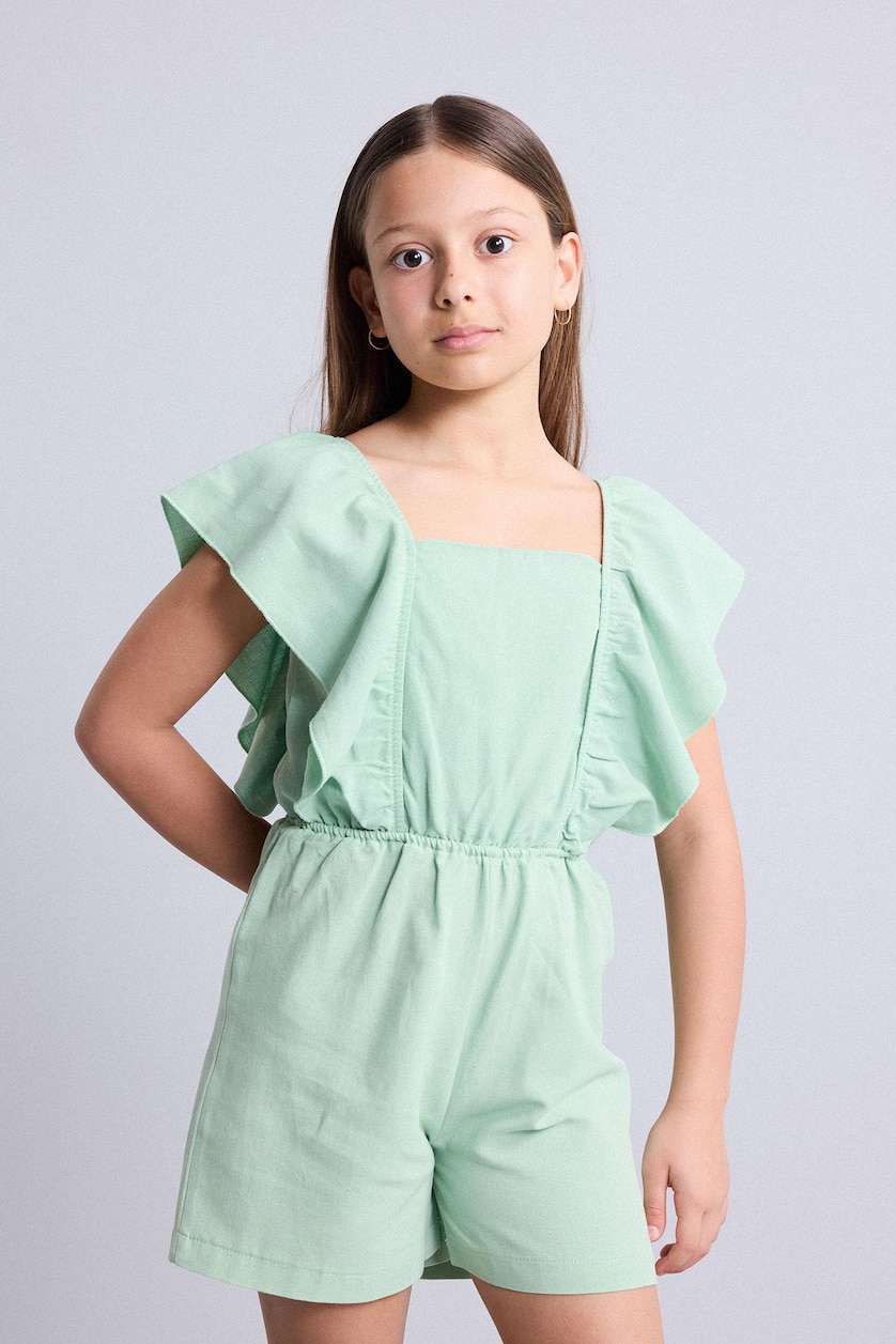 GIRLS & TEENS BRIGHT GREEN جمبسوت ذو مظهر كتاني