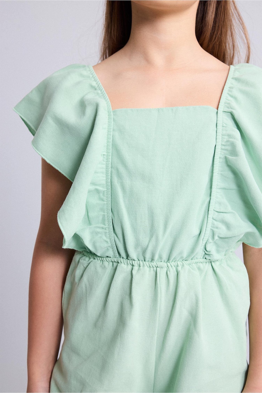GIRLS & TEENS BRIGHT GREEN جمبسوت ذو مظهر كتاني