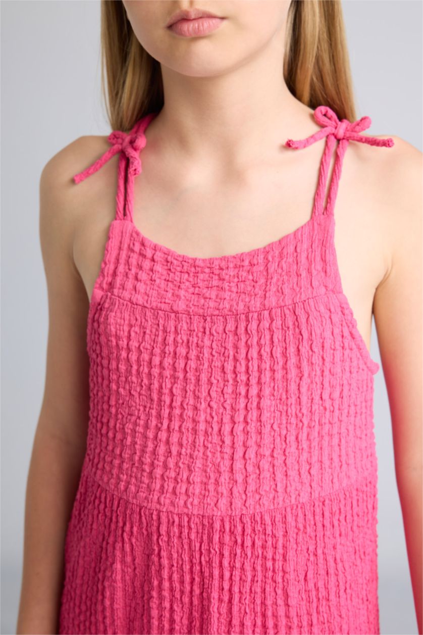 Young Girls - Teen Girls Fushsia Sleeveless Knitted Dress