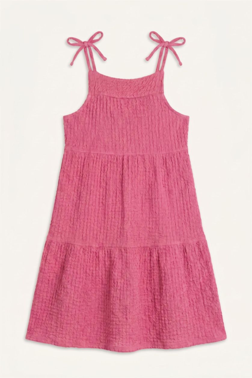 Young Girls - Teen Girls Fushsia Sleeveless Knitted Dress