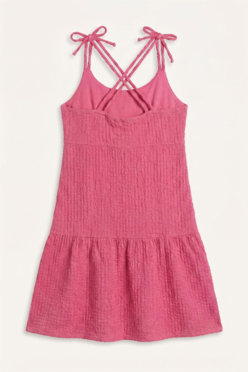 Young Girls - Teen Girls Fushsia Sleeveless Knitted Dress