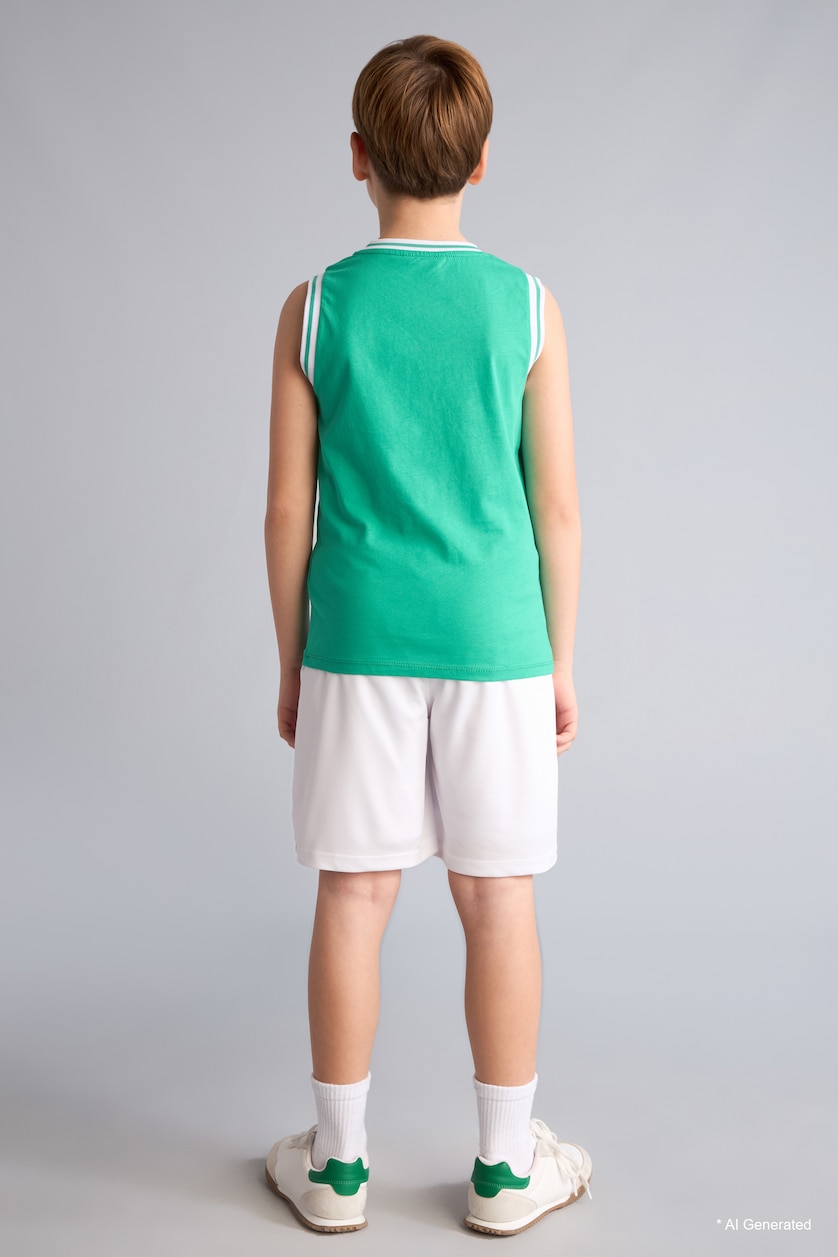Young Boys - Teen Boys Green Boy Regular Fit Tank Top