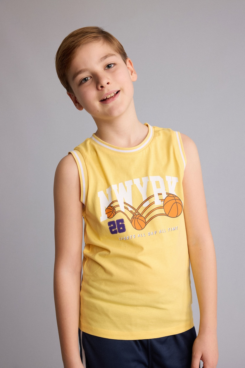 Young Boys - Teen Boys Yellow Boy Regular Fit Tank Top