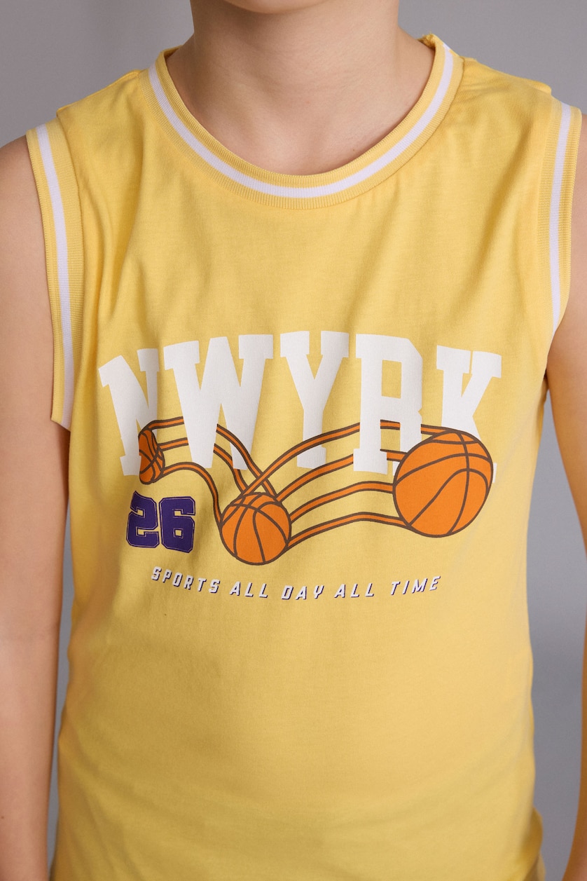 Young Boys - Teen Boys Yellow Boy Regular Fit Tank Top