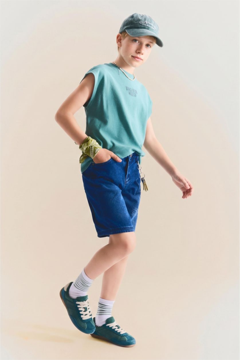 Young Boys - Teen Boys Green Boy Tank Top