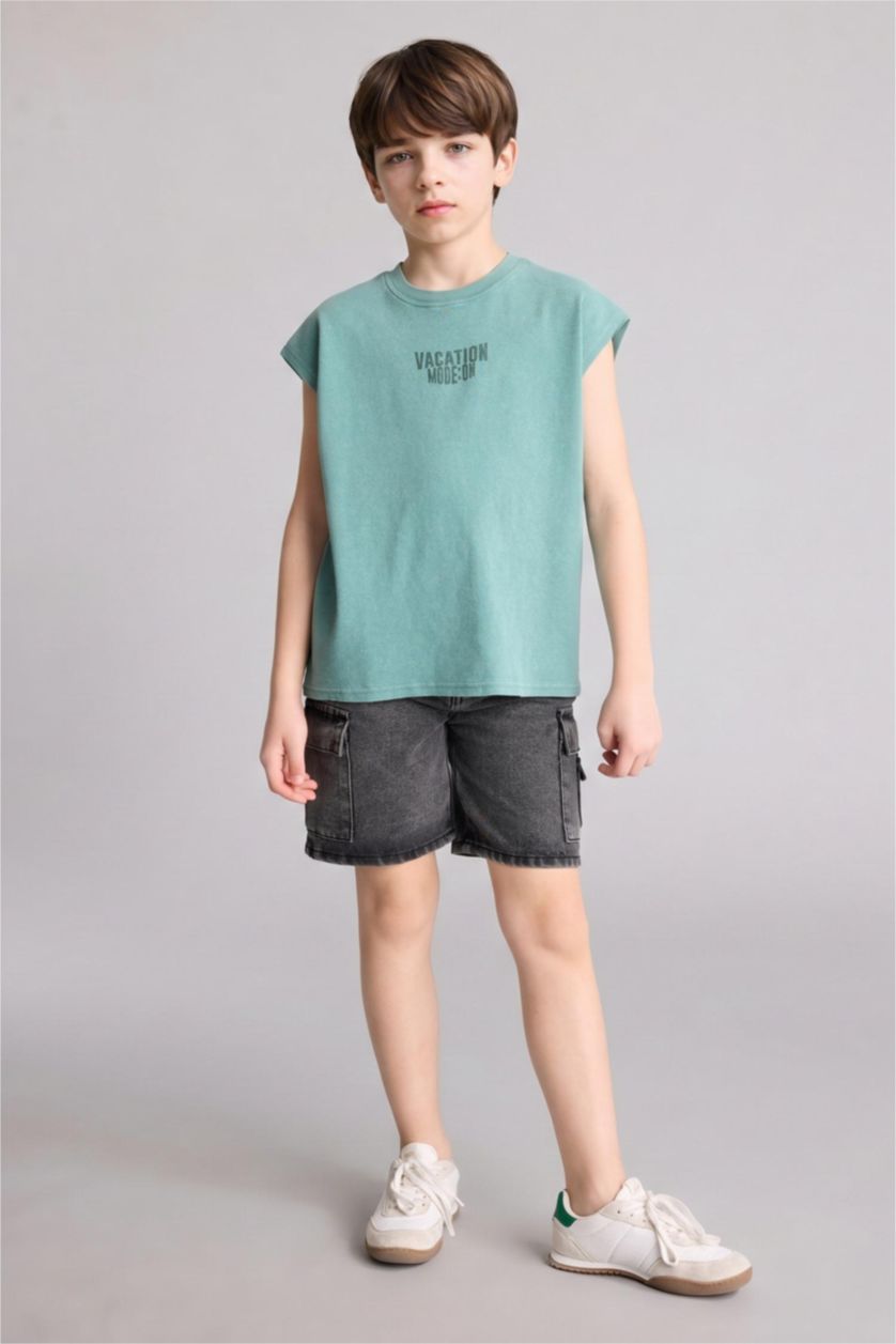 Young Boys - Teen Boys Green Boy Tank Top