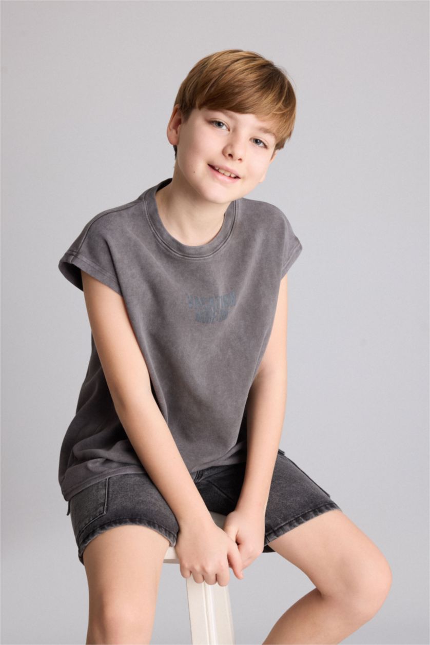 Young Boys - Teen Boys Dark Grey Boy Tank Top