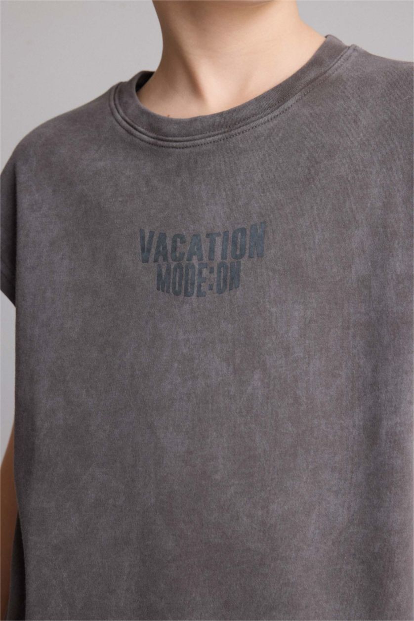 Young Boys - Teen Boys Dark Grey Boy Tank Top