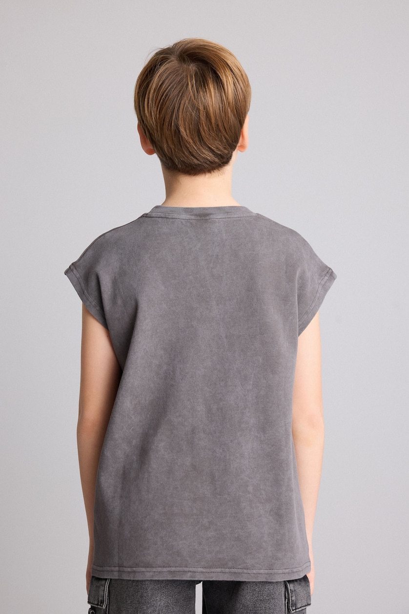 Young Boys - Teen Boys Dark Grey Boy Tank Top