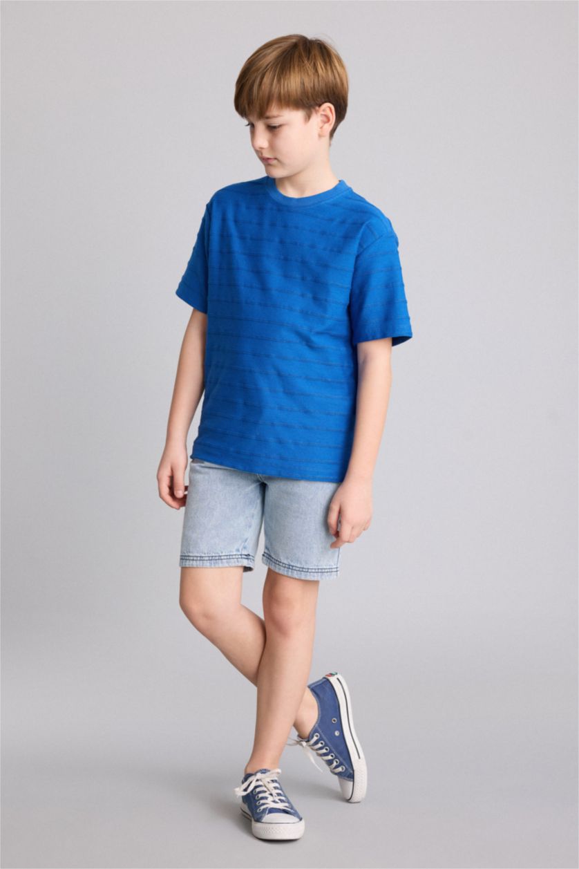 Young Boys - Teen Boys Blue New Regular Fit Short Sleeve T-Shirt