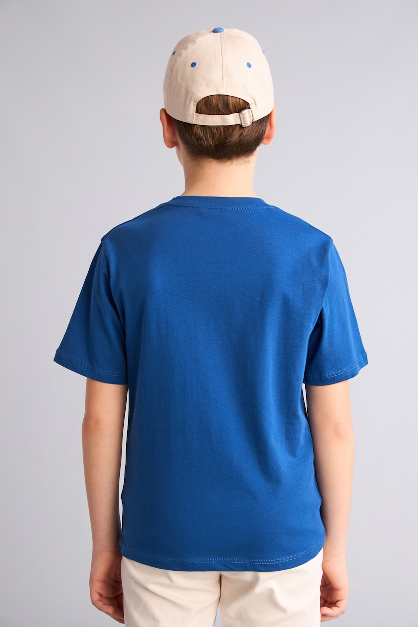 BOYS & TEENS Dark Blue Boy New Regular Fit Printed T-Shirt
