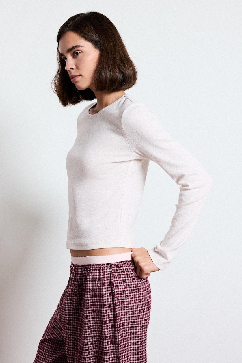 Women Bordeaux Flanel 2 piece Set