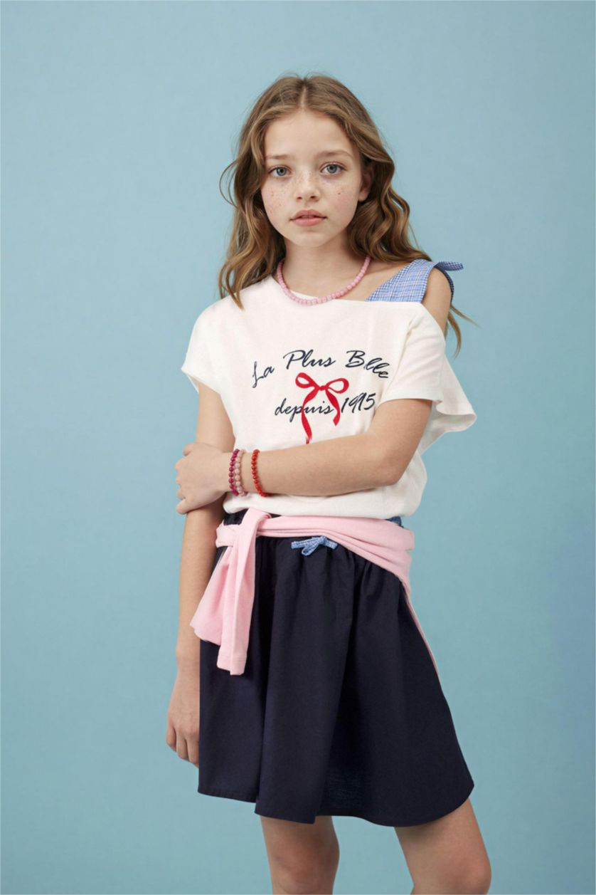GIRLS & TEENS NAVY Girl Cotton Regular Fit Skirt