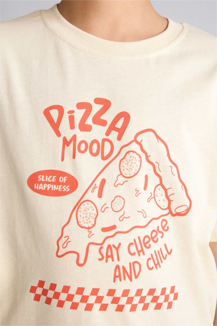 Erkek Çocuk - Genç Erkek Kum Baskılı Tişört Erkek Çocuk