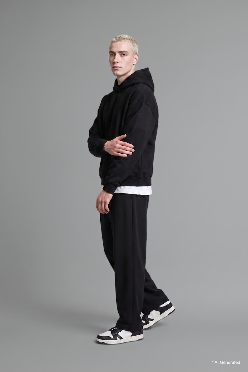 Ерлер қара Boxy Fit кардиган