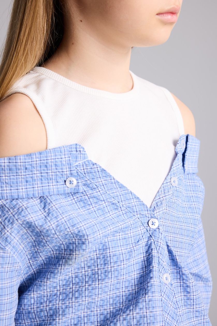 Young Girls - Teen Girls Light Blue Regular Fit Long Sleeve Shirt