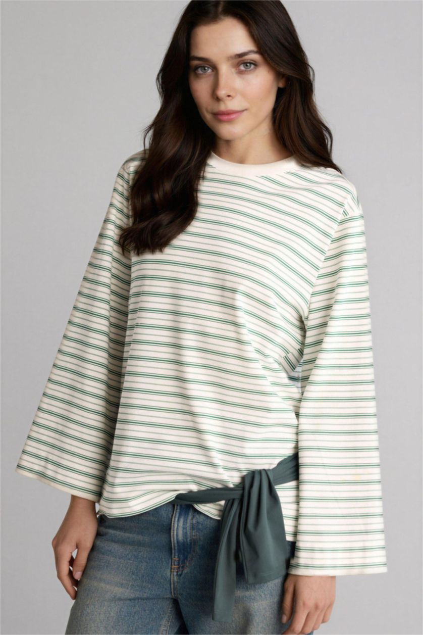 WOMAN Green Relax Fit Long Sleeve Tunic