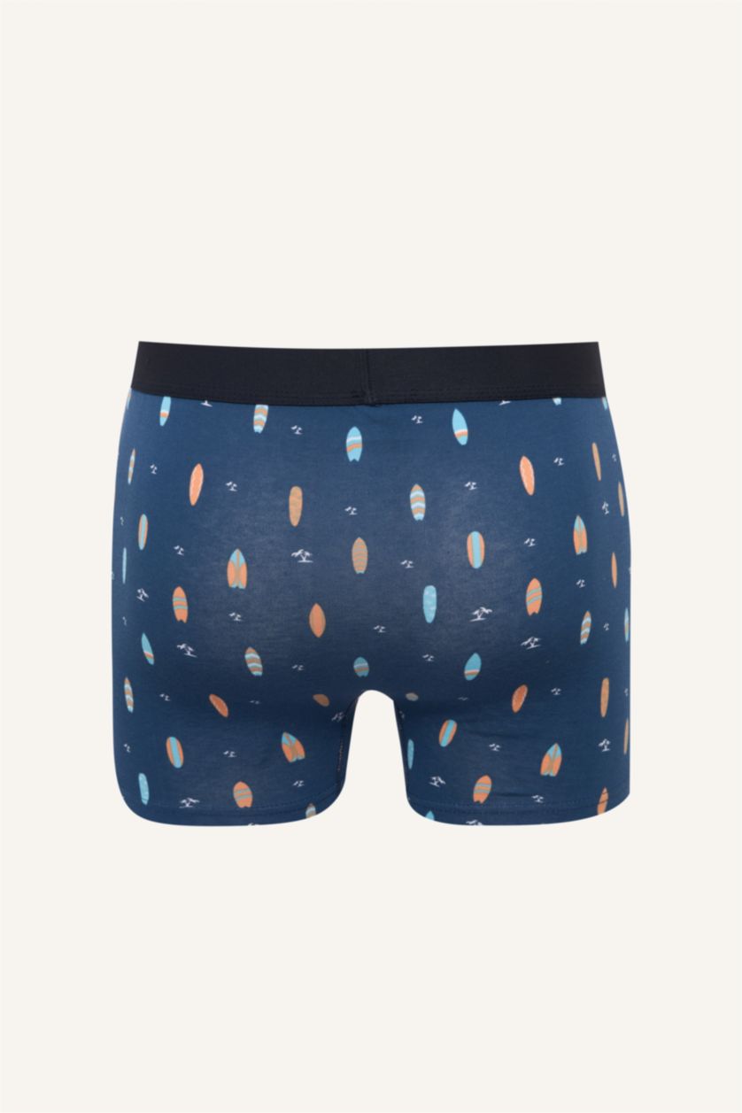 رجال كحلي بوكسر قصة عادية منقوش - 3 قطع