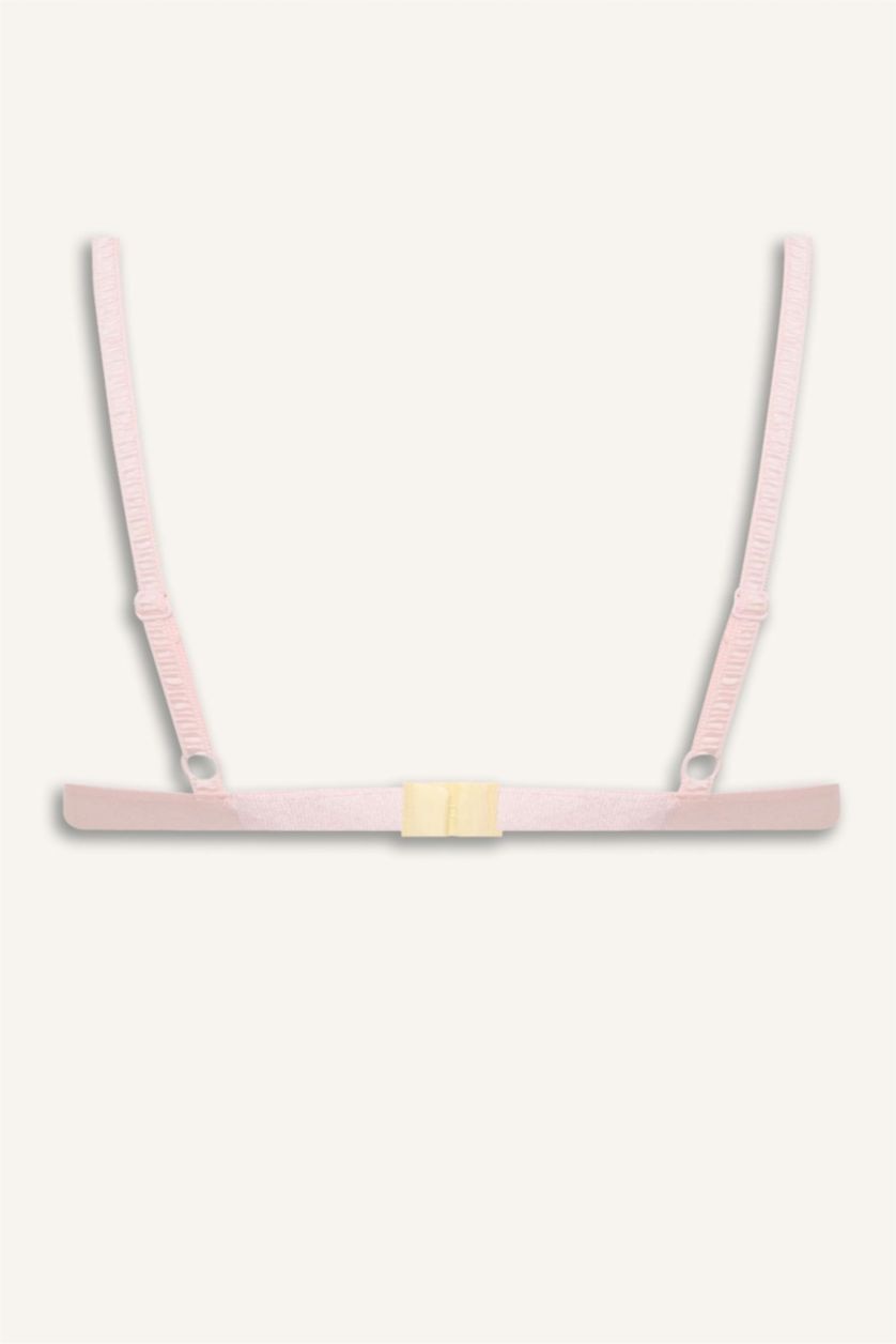 WOMAN Light Yellow حمالة صدر برا بدون بطانة فلورال